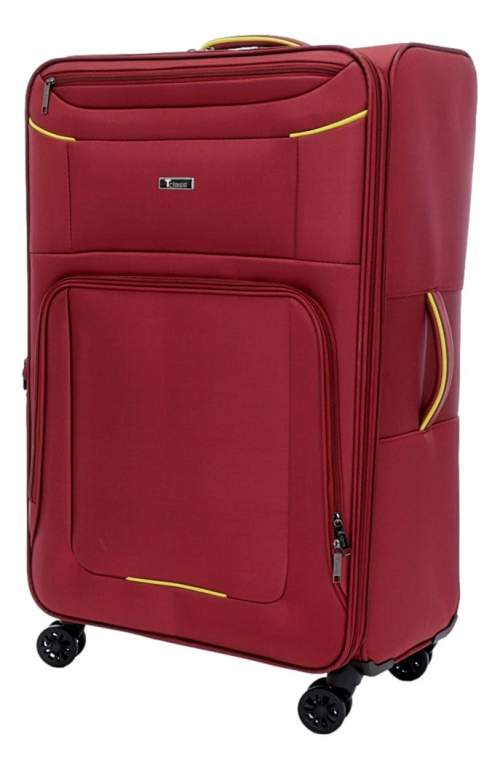 Velký cestovní kufr T-class® 933, vínová, textil, XL, 75 x 50 x 29–33 cm, rozšiřitelný