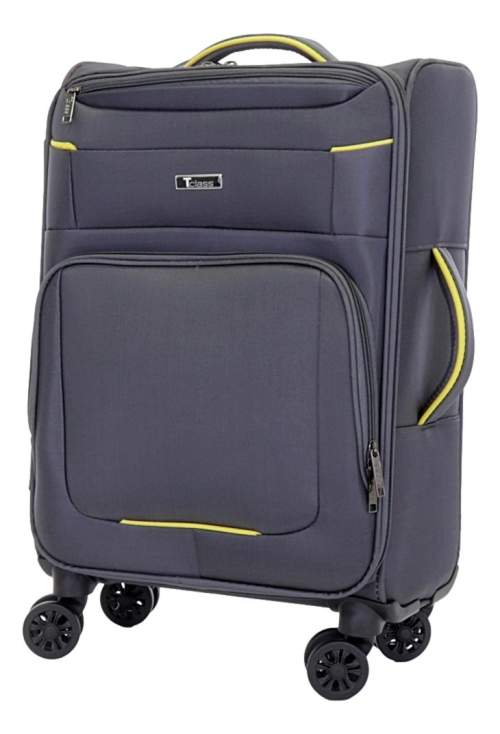Palubní kufr T-class® 933, šedá, textil, M, 56 x 40 x 19 cm