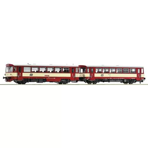 Roco 70377 Dieselový motorový vůz 810 458-0 s přívěsem CD / měřítko H0