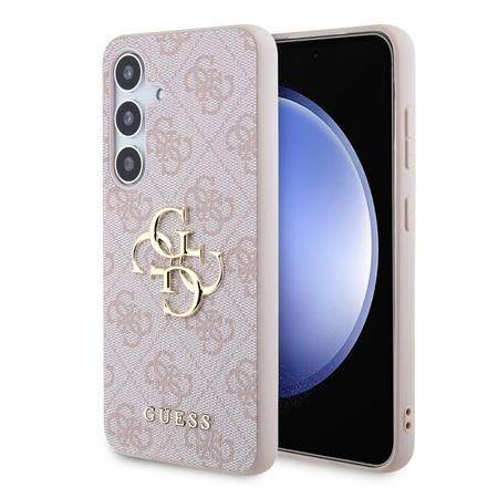 Guess PU 4G Metal Logo Zadní Kryt pro Samsung Galaxy S24+ Barva: Růžová