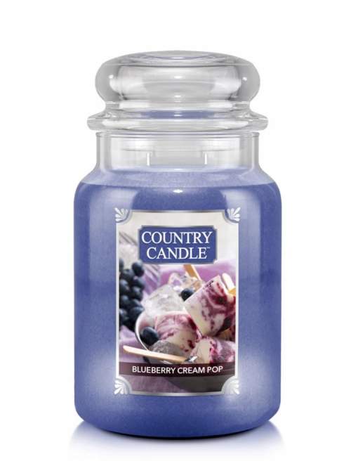 Country Candle Svíčka ve skleněné dóze, Borůvkový krém, 680 g
