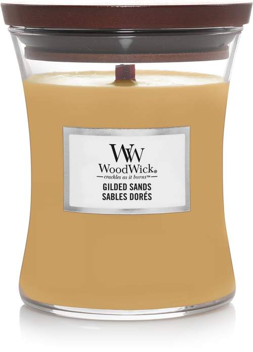 WoodWick Vonná sójová svíčka Gilded Sands Střední 275g Novinka