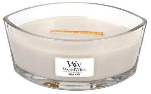 Vonná svíčka Woodwick Hearthwick Elipsa Loďka Warm Wool 453 g