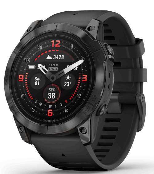 Garmin Epix™ Pro 51mm Sapphire Edition Carbon Gray DLC Titanium / Black Band 010-02804-01