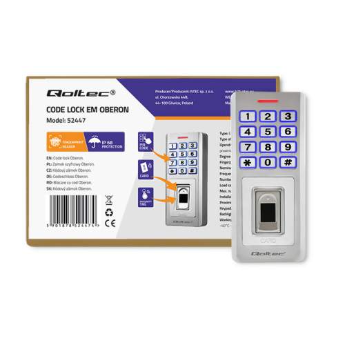 Qoltec 52447 Bezpečnostní kódový zámek se zvonkem bílá
