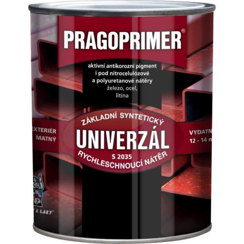 Pragoprimer Univerzál S2035 barva na kov 0840 červenohnědá 600 ml