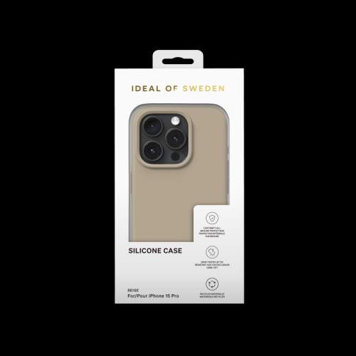 Silikonový ochranný kryt iDeal Of Sweden pro iPhone 15 Beige