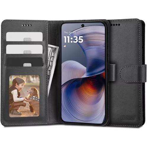 Tech-Protect Wallet knížkové pouzdro na Motorola Moto G55 5G, černé