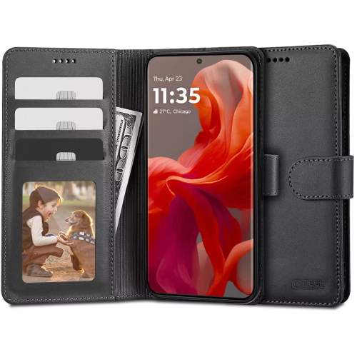 Tech-Protect Wallet knížkové pouzdro na Motorola Moto G85 5G, černé