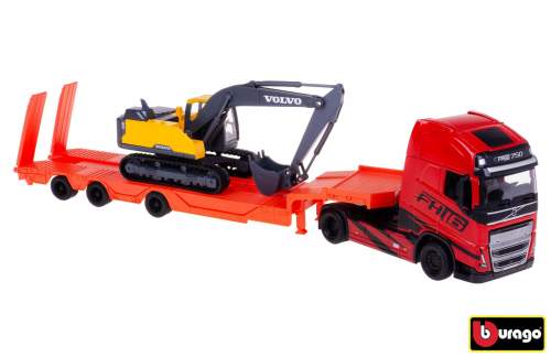 Bburago 1:43 Kamion Construction Volvo FH16 Globetrotter 750XXL s bagrem Volvo EC220E