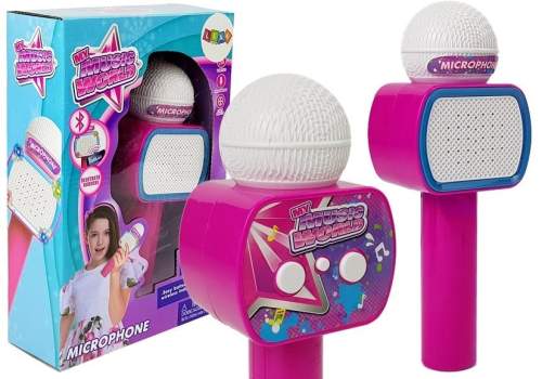 Dětský bezdrátový karaoke mikrofon s reproduktorem Bluetooth Růžový