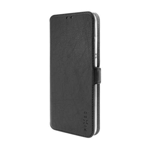 Tenké flipové pouzdro FIXED Topic pro Motorola Moto E32s, černá