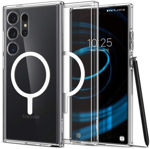 Spigen Ultra Hybrid OneTap Metal Ring MagFit kryt Samsung Galaxy S24 Ultra bílý