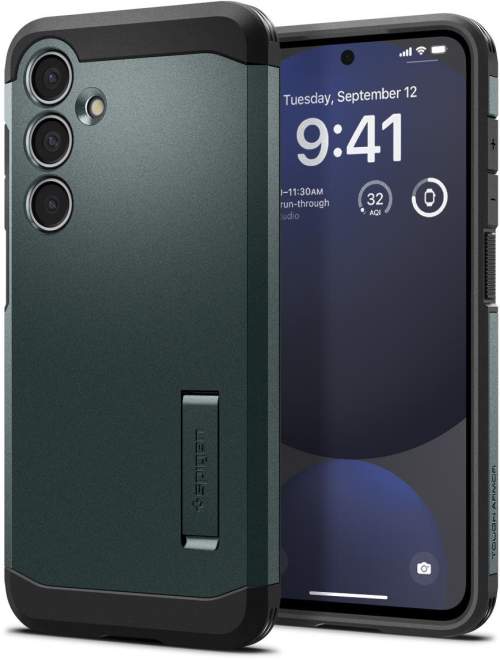 Spigen Tough Armor, abyss green - Samsung Galaxy S24 FE