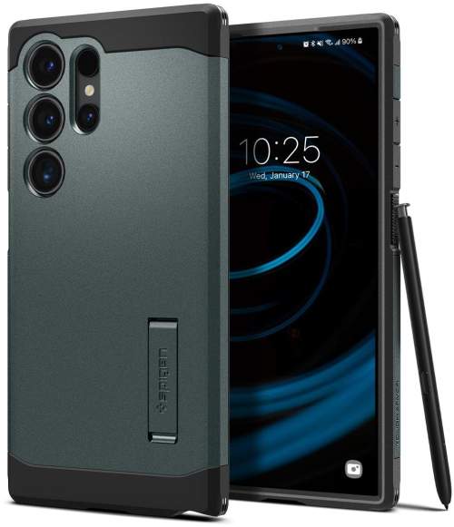Spigen Tough Armor Samsung Galaxy S24 Ultra zelený