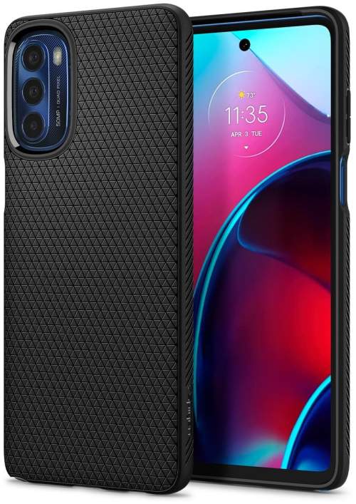Kryt na mobil Spigen Liquid Air Black Motorola Moto G Stylus 2022