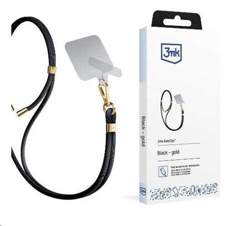 3MK EasyClip Black (gold) Phone lanyard