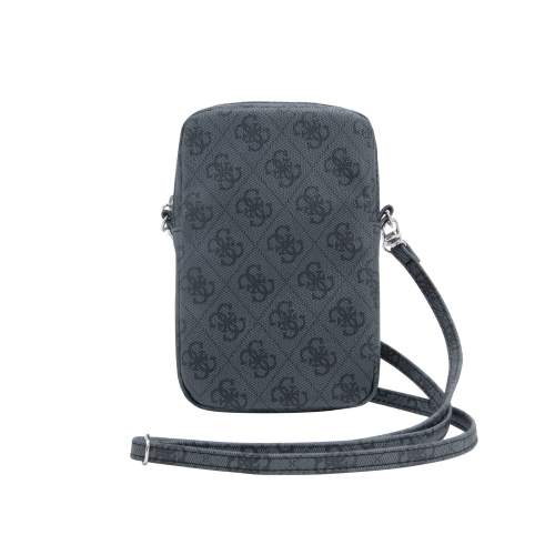 Guess PU 4G Triangle Logo Phone Bag Zipper, Black