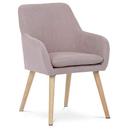 Jídelní židle, potah starorůžová látka, nohy masiv kaučukovník AK-310 PINK2