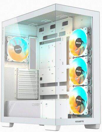 GIGABYTE case C500 PANORAMIC STEALTH ICE, ATX, Mid Tower, bílá, GB-C500PI ST