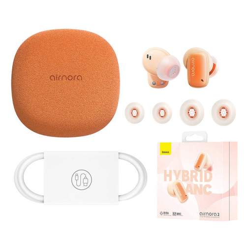 Bluetooth sluchátka Baseus AirNora 2 oranžové