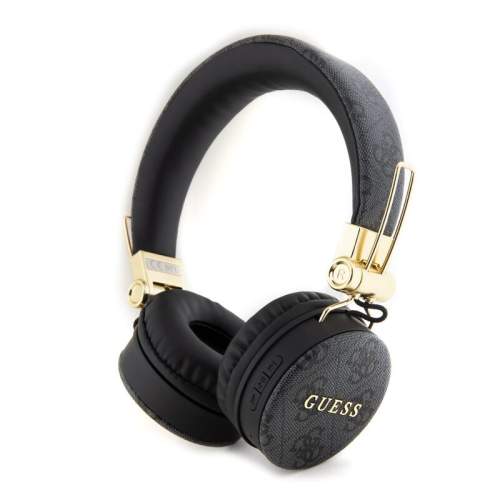 Guess PU 4G Metal Logo Bluetooth Stereo Headphone - sluchátka, černá