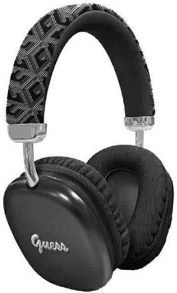 Guess Metal Script Logo Bluetooth Stereo Sluchátka Black