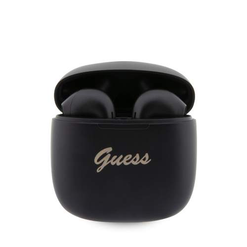 Guess bezdrátová Bluetooth sluchátka True Wireless Script Logo BT5.3 Stereo Barva: Černá