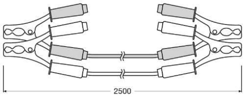 Pomocný startovací kabel ams-OSRAM OSC060