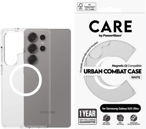 PanzerGlass CARE kryt Samsung Galaxy S25 Ultra Urban Combat čirý/bílý QI