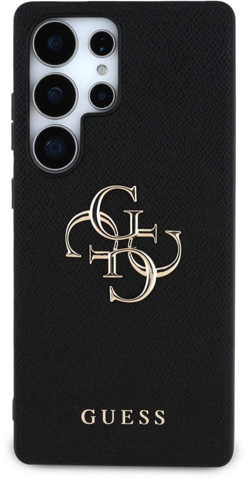 Guess PU Grained 4G Metal Logo Zadní Kryt pro Samsung Galaxy S25 Ultra