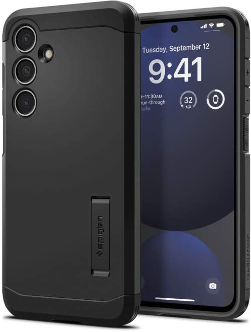 Kryt Spigen Tough Armor, black - Samsung Galaxy S24 FE (ACS08623)
