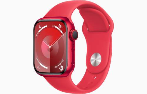 Apple Watch Series 9 Cellular 41mm - hliník se sportovním řemínkem M/L Červená