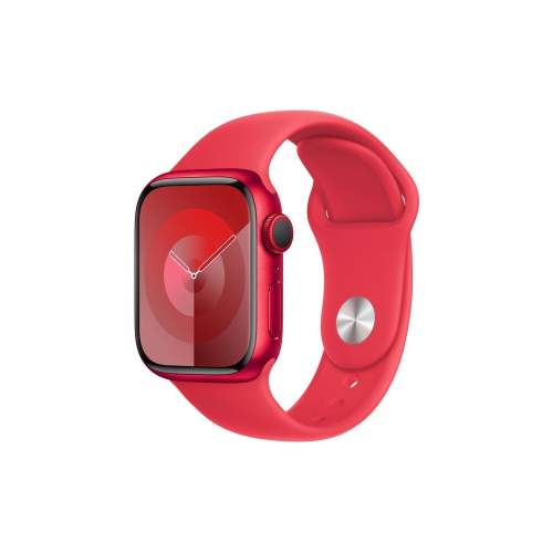 Apple Watch Series 9 41mm Cellular Červený hliník s červeným sportovním řemínkem - S/M