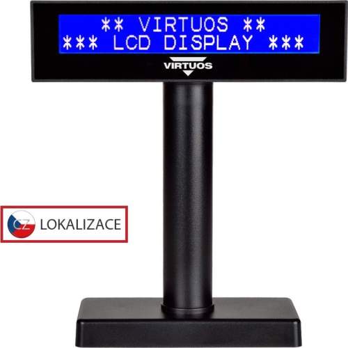 Virtuos LCD FL-2026MB 2x20 černý USB