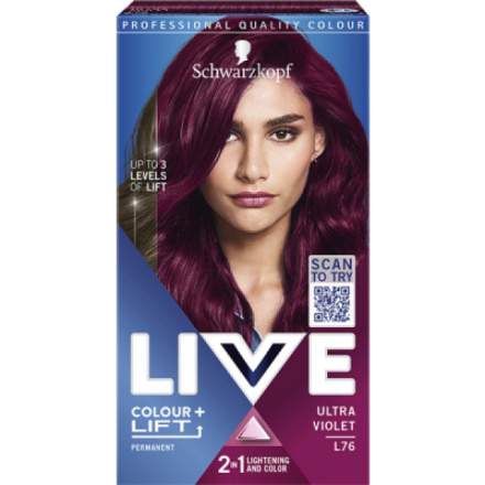 Henkel Schwarzkopf Live Colour + Lift barva na vlasy Ultra fialová L76, 60 ml