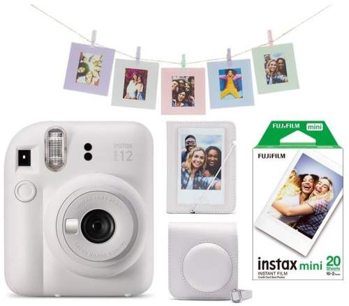 Fujifilm Instax Mini 12 bílý + Mini 12 ACC kit + 2x10 film