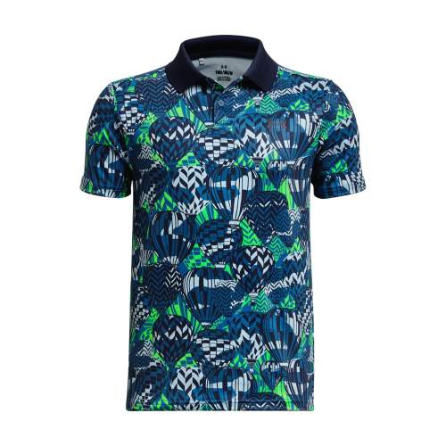 Under Armour Dětské polo tričko Playoff Printed SS Polo - velikost YS cosmic blue YL, 150 - 160
