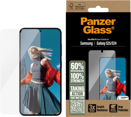 PanzerGlass Samsung Galaxy S25/S24 s instalačním rámečkem