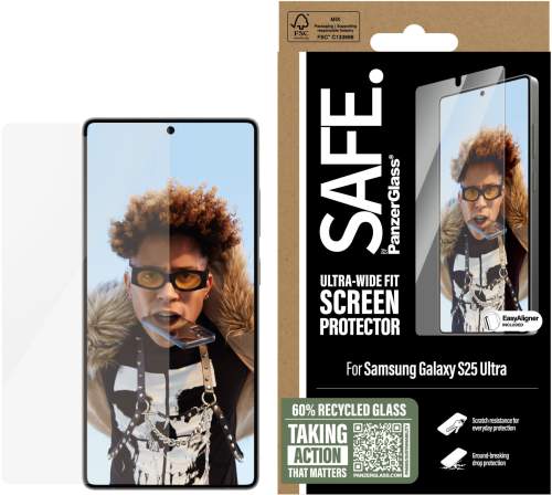 PanzerGlass SAFE Samsung Galaxy S25 Ultra s instalačním rámečkem