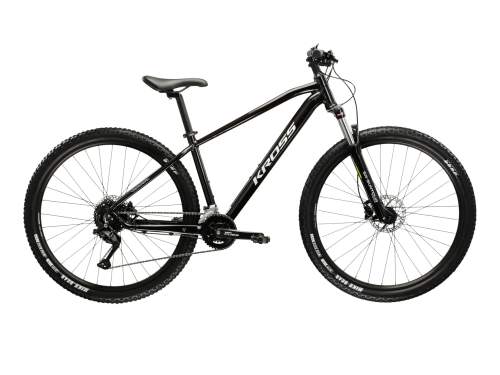KROSS HEXAGON 5.0, rám 17" (M), model 2025, pneu 29", barva černá/stříbrná - ZDARMA dopravné, odborná montáž, seřízení a sada světel!