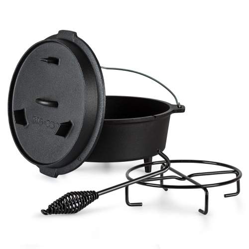 Klarstein Guernsey prémiový litinový hrnec, 12.0. barbecue hrnec