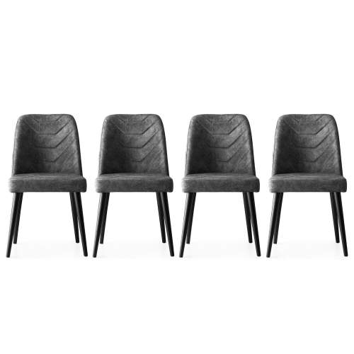 Hanah Home Chair Set (4 Pieces) Dallas - 527 V4 Anthracite