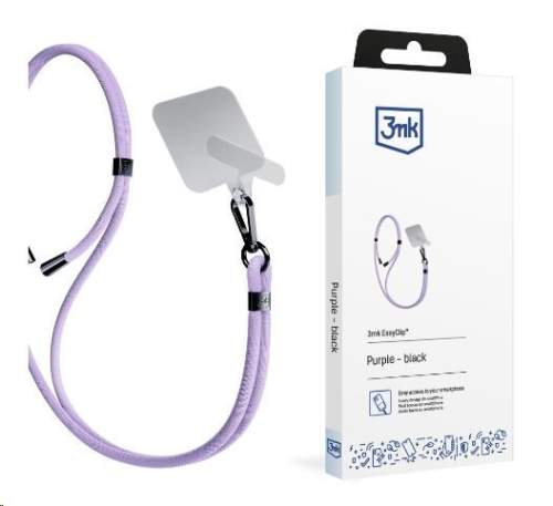 3MK EasyClip Purple (black) phone lanyard
