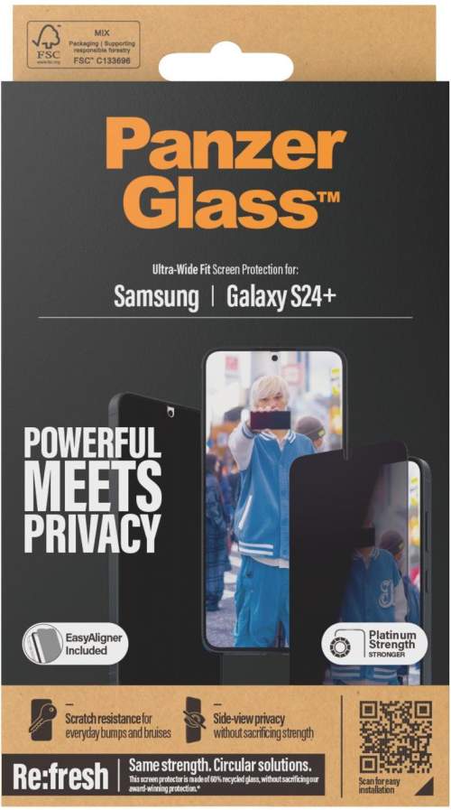 PanzerGlass Privacy Samsung Galaxy S24+/S25+ s instalačním rámečkem