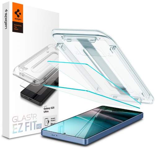Spigen Glass.TR EZFit s aplikátorem, 2 kusy, Tvrzené sklo, Samsung Galaxy S25 Ultra