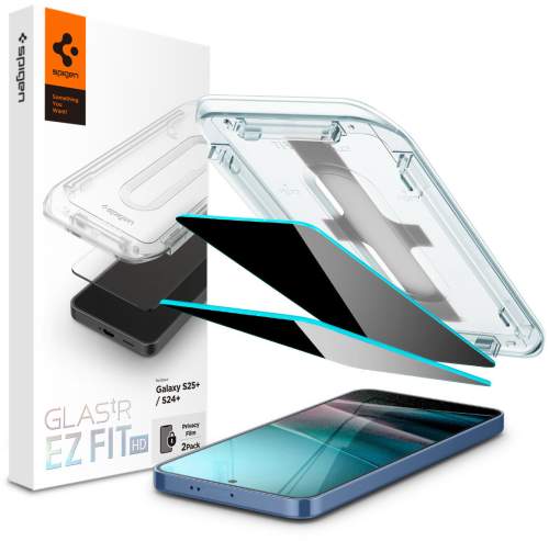 Spigen Glass.TR EZFit Privacy s aplikátorem, 2 kusy, Tvrzené sklo, Samsung Galaxy S24 Plus / S25 Plus