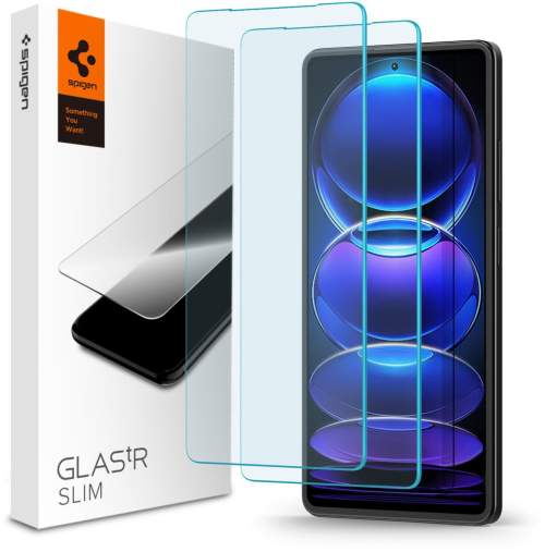 Spigen Glass tR Slim tvrzené sklo 2 Pack Xiaomi Redmi Note 12 Pro 5G/Redmi Note 12 Pro+ 5G/POCO X5 P