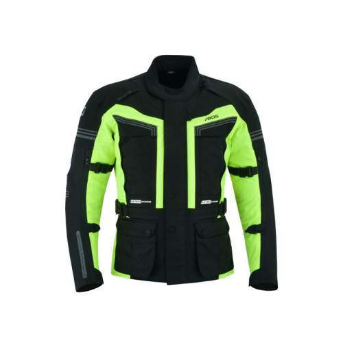BOS Maximum pánská touringová moto bunda černá/zelená černá/zelená 2XL