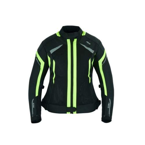 BOS Aylin dámská letní textilní moto bunda, neon černá/žlutá 2XL